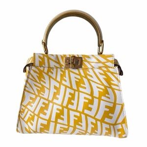 Fendi Peekaboo x Sarah Coleman FF Vertigo - Mini (Mimosa Yellow/White)